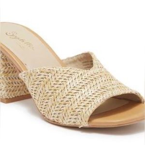 Seychelles Raffia Block Heel Sandal In Natural Size 7